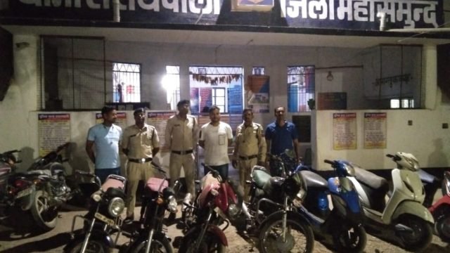 चोरी की 7 मोटरसाइकिलों के साथ एक आरोपी गिरफ्तार।