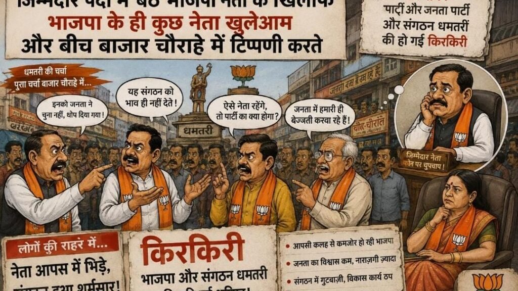 धमतरी भाजपा में अंदरूनी खींचतान! महापौर की फोटो गायब…?