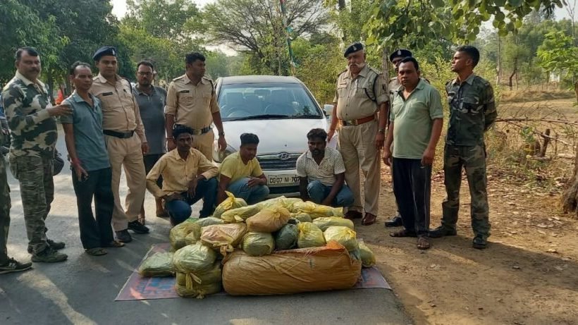 गांजा तस्करी करते 03 आरोपी गिरफ्तार।