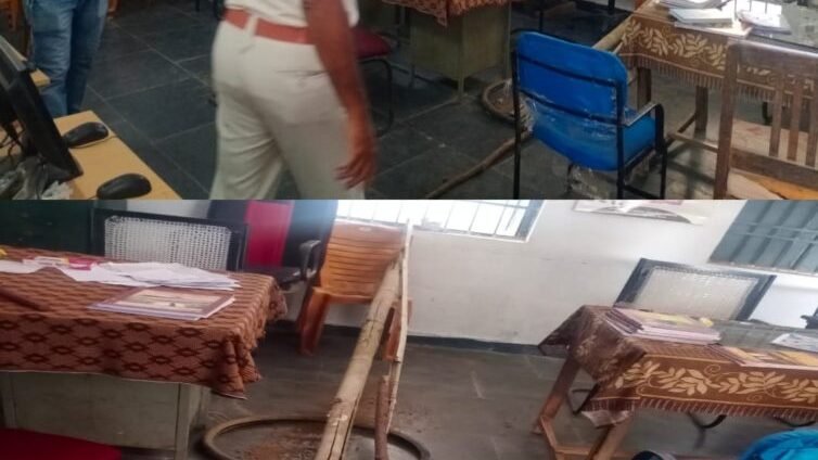 स्कूल से कंप्यूटर चोरी का प्रयास, पुलिस पहुंची घटना स्थल